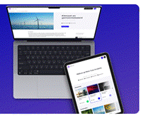 Academy35 mockup op laptop en tablet